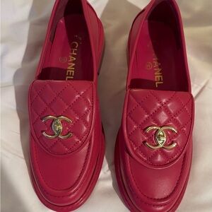 Chanel Quilted CC Loafers